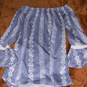 Fred David Belle Sleeve Off Shoulder top